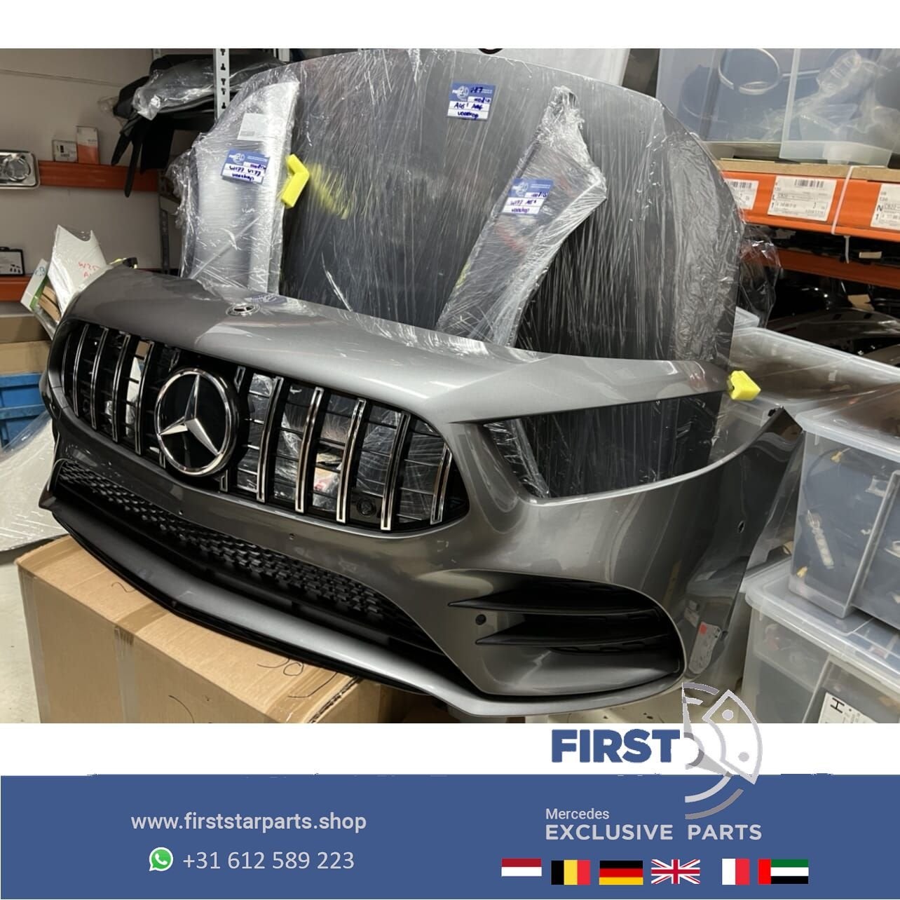 W177 V177 GT A35 AMG LINE VOORKOP BERG GRIJS Mercedes A Klas, Gebruikt, -, Voor, Ophalen of Verzenden