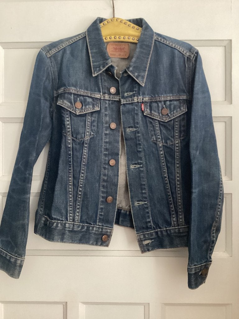 Mt S Levi’s blauw denim spijkerjasje spijkerjas, Maat 38/40 (M), Blauw, Ophalen of Verzenden, Zo goed als nieuw