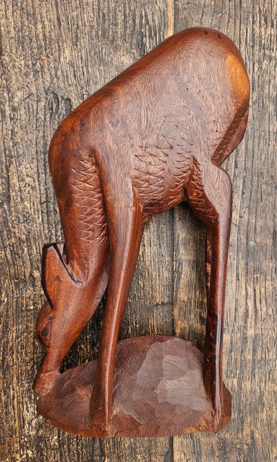 Vintage Houten Antilope / Gazelle Beeld – Mid Century Boho, Antiek en Kunst, Ophalen of Verzenden, Hout, Houtsnijwerk