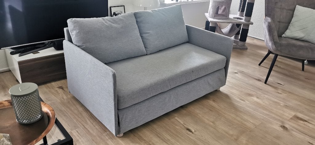 Ikea Fridhult Slaapbank, Huis en Inrichting, Slaapkamer | Slaapbanken, Ophalen, 120 cm, 200 cm, Grijs
