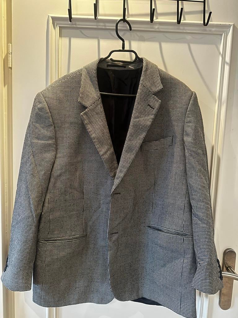 Gilberto Classic colbert, zwart/wit, maat L, Ophalen, Zo goed als nieuw, Maat 52/54 (L), Zwart