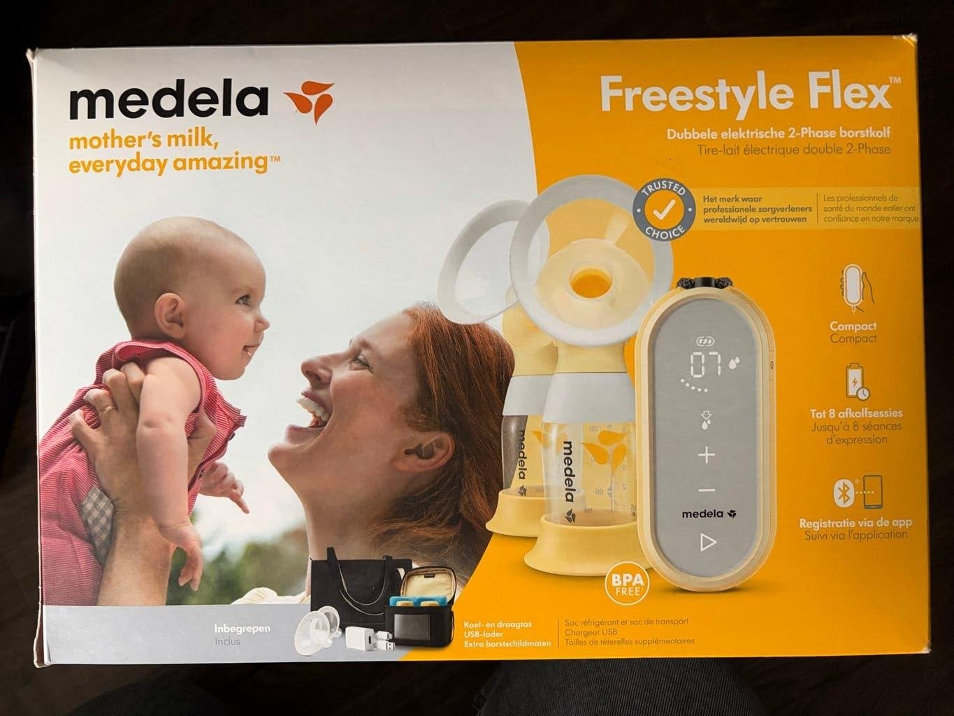 Medela Freestyle Flex Dubbele Elektrische Borstkolf, Ophalen, Zo goed als nieuw, Borstkolf