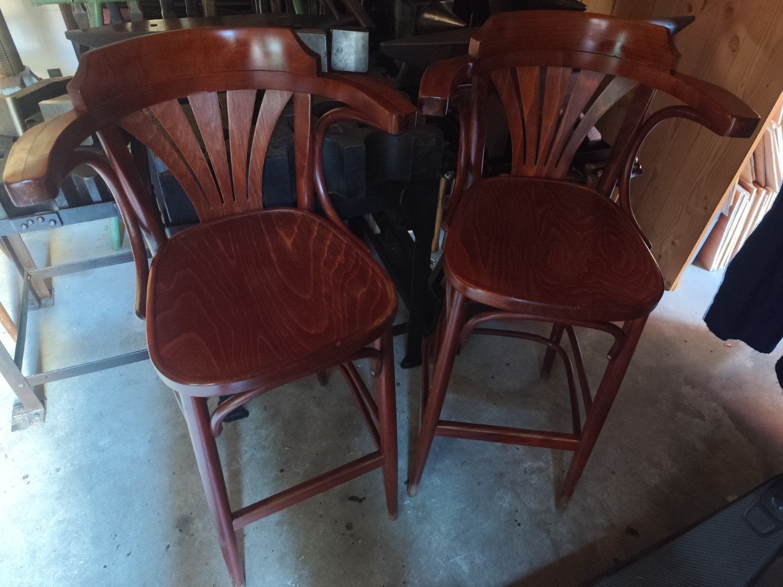 barkrukken thonet, 2 krukken, Ophalen, Gebruikt, 60 tot 90 cm
