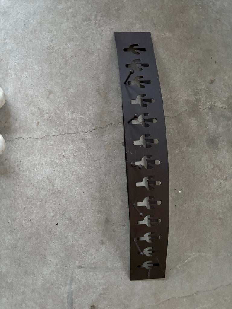 Metalen wandkapstok met cactus design, Wandkapstok, Gebruikt, Ophalen of Verzenden, Minder dan 100 cm