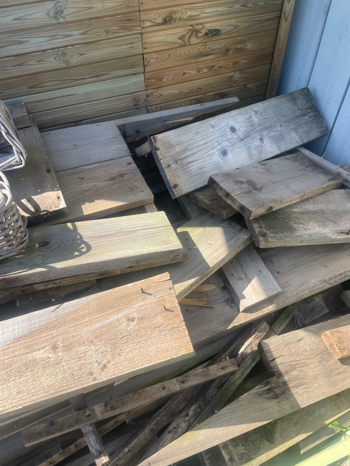 GRATIS AF TE HALEN!!!! Planken van steiger hout voor de klus, Minder dan 25 mm, Ophalen of Verzenden, Plank, Steigerhout