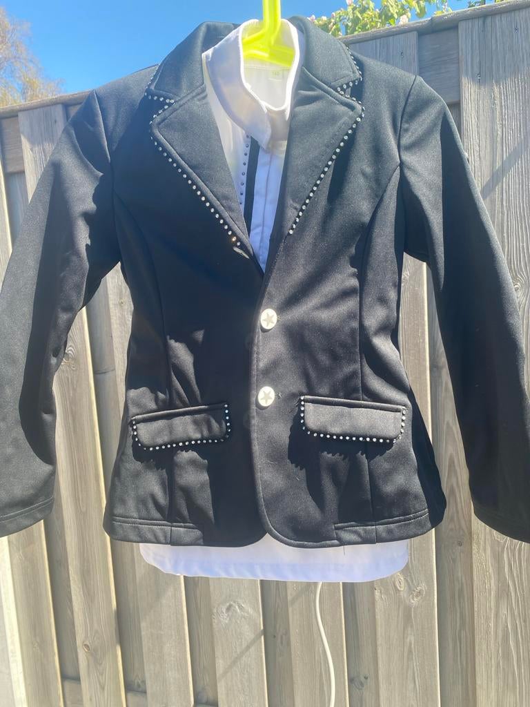 wedstrijd jasje en shirtje, Dieren en Toebehoren, Paardrijkleding, Gebruikt, Kinderen, Dressuur, Ophalen of Verzenden