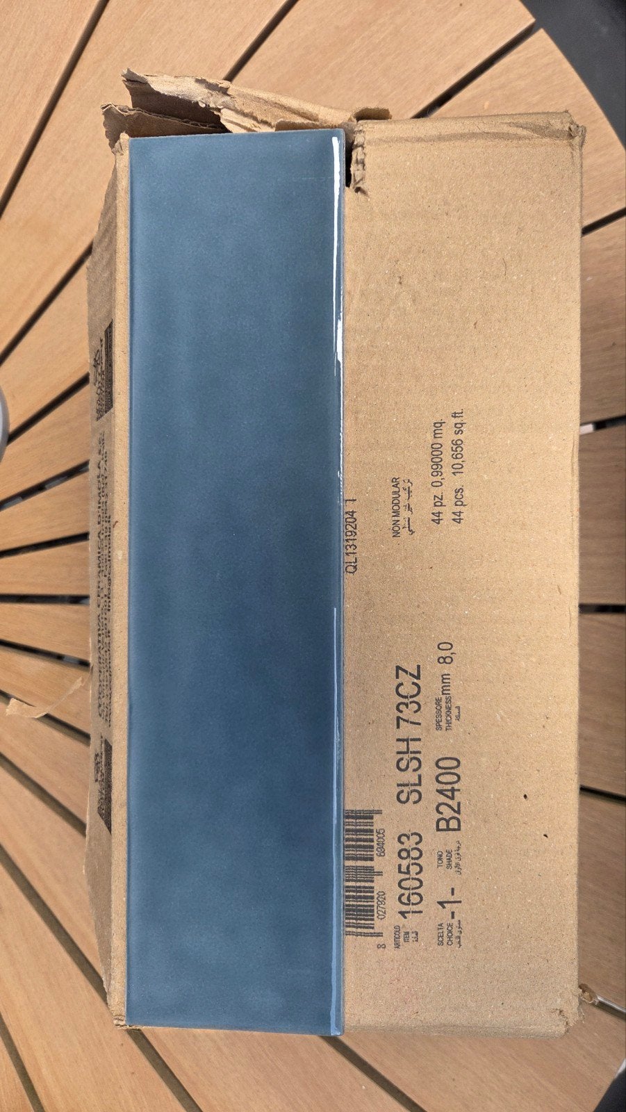 Imola Keramische Wandtegels - Blauw (7.5x30 cm), Doe-het-zelf en Verbouw, Ophalen, Nieuw, Minder dan 20 cm, 20 tot 40 cm