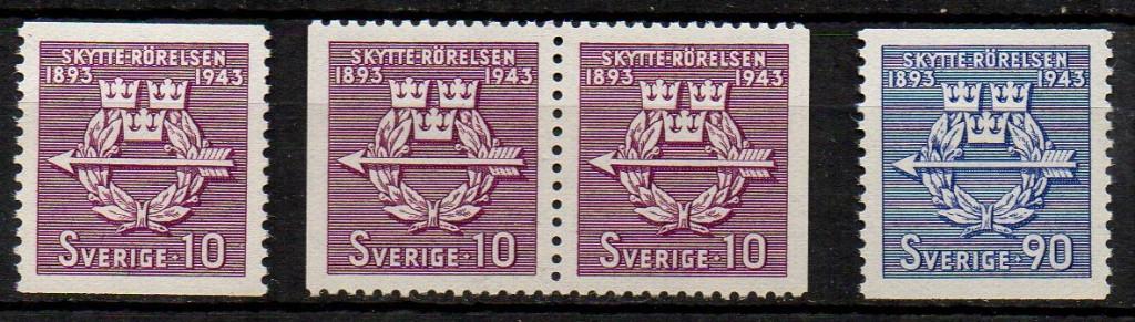 Zweden Jaar 1943. Facit 347-348. Postfris., Ophalen of Verzenden, Zweden, Postfris
