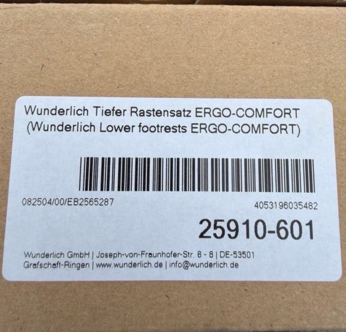 Wunderlich ERGO-COMFORT Verlaagde Voetsteunen, Ophalen of Verzenden, Gebruikt