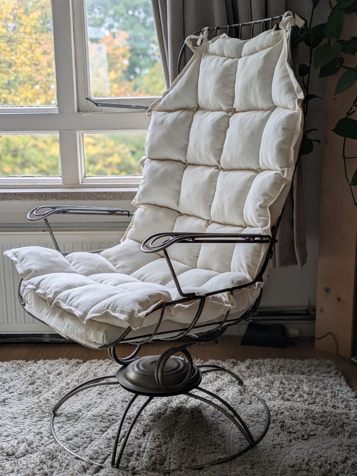 Industriële lounge stoel, Huis en Inrichting, Fauteuils, Ophalen, Minder dan 75 cm, 50 tot 75 cm
