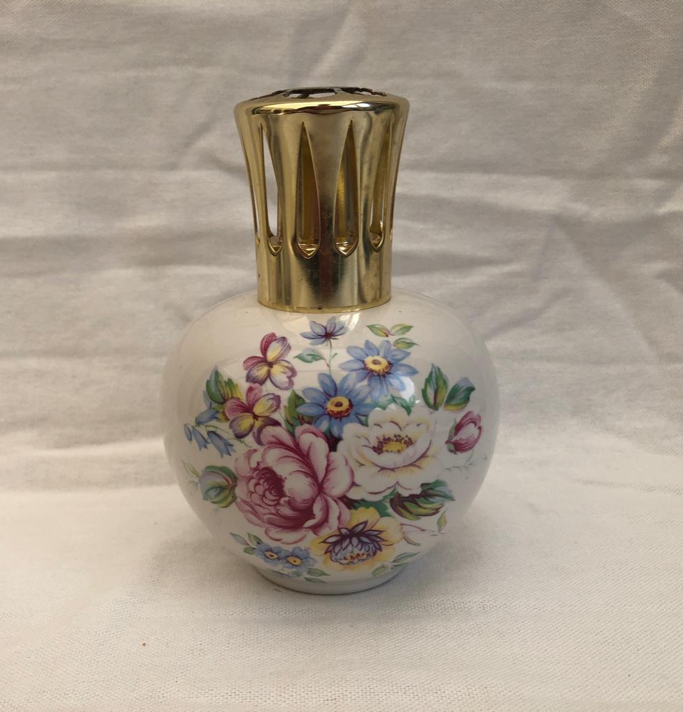 Lampe Berger geurbrander  in pasteltinten bloemen decor, Ophalen of Verzenden