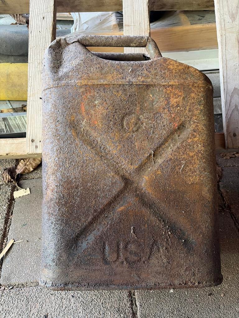 WW2 USA Jerrycan - Restauratieproject voor Legervoertuig/Mus, Verzamelen, Militaria | Algemeen, Landmacht, Overige typen, Amerika