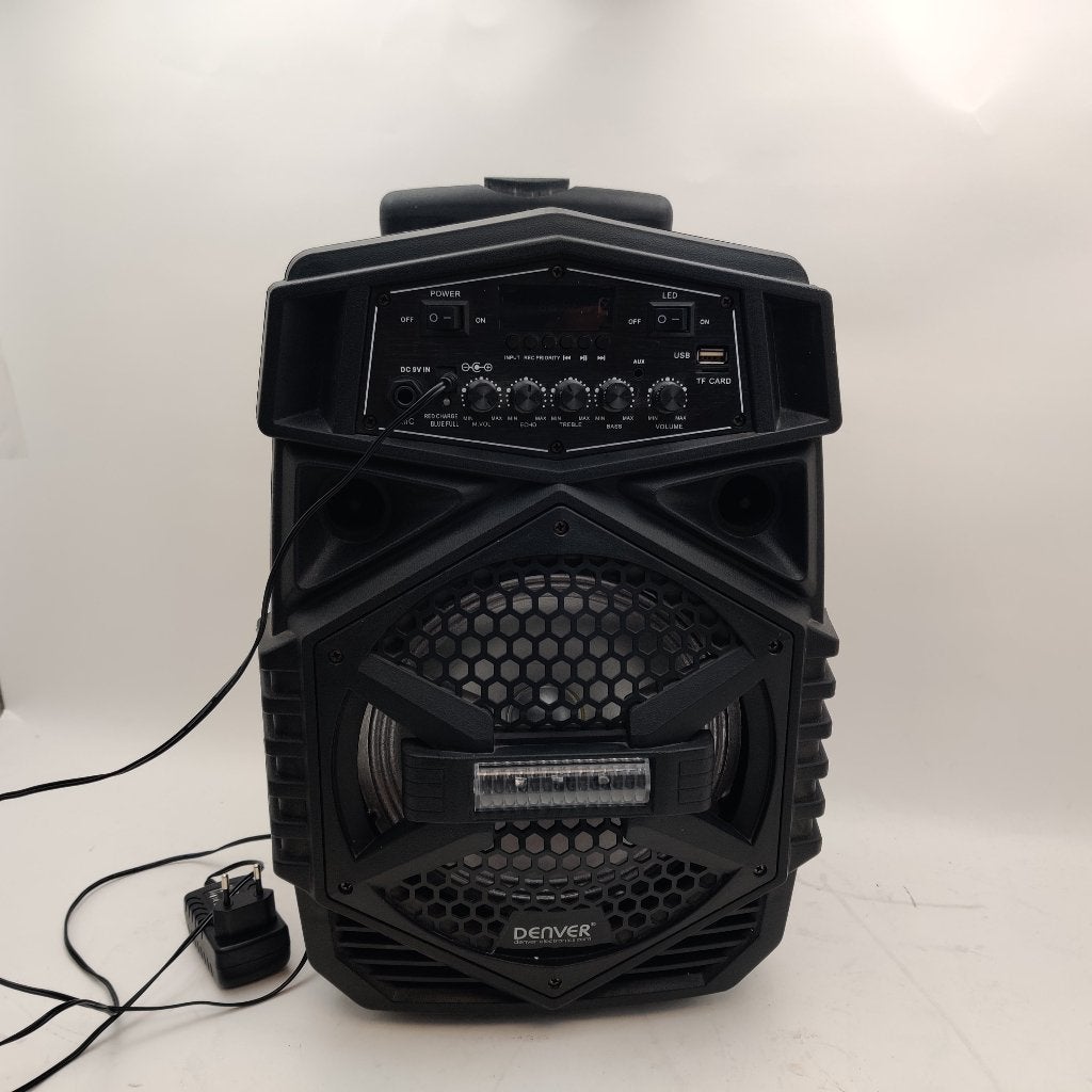 Denver Tsp-110a Trolley Speaker Met Accu en Bluetooth, Overige typen, Ophalen of Verzenden, Zo goed als nieuw, Minder dan 60 watt