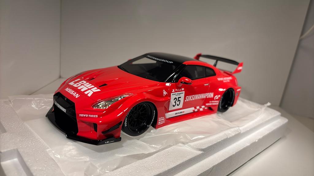 Nissan 35gt -rr lb-sihouette works gt top speed 1.18, Hobby en Vrije tijd, Modelauto's | 1:18, Overige merken, Ophalen of Verzenden