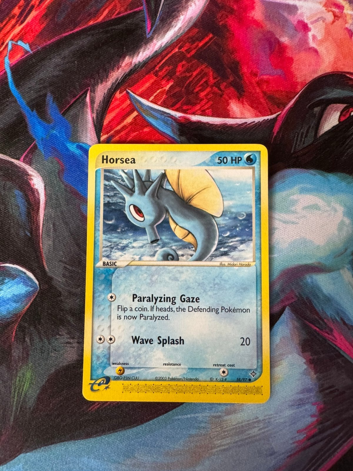 Pokémon kaarten Horsea #58 Dragon, Ophalen of Verzenden, Zo goed als nieuw, Losse kaart