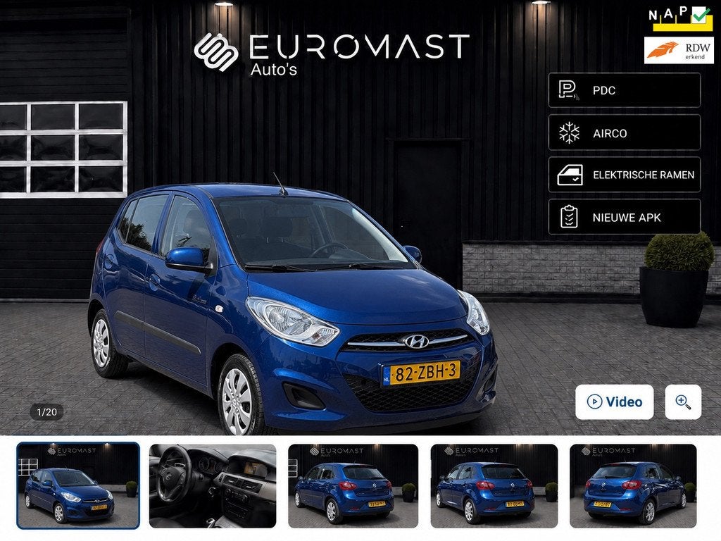 Hyundai I10 Gereserveerd!, Auto's, Voorwielaandrijving, Euro 5, Stof, Gebruikt