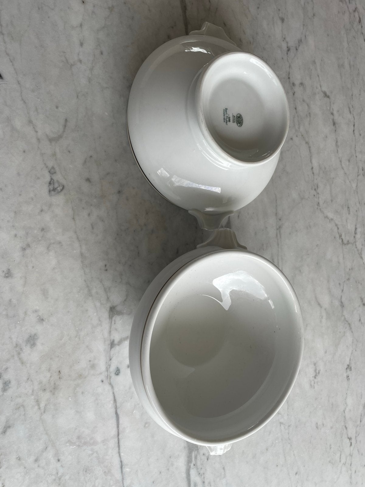 2x Bauscher Weiden soepkommen met handvatten, Antiek en Kunst, Verzenden
