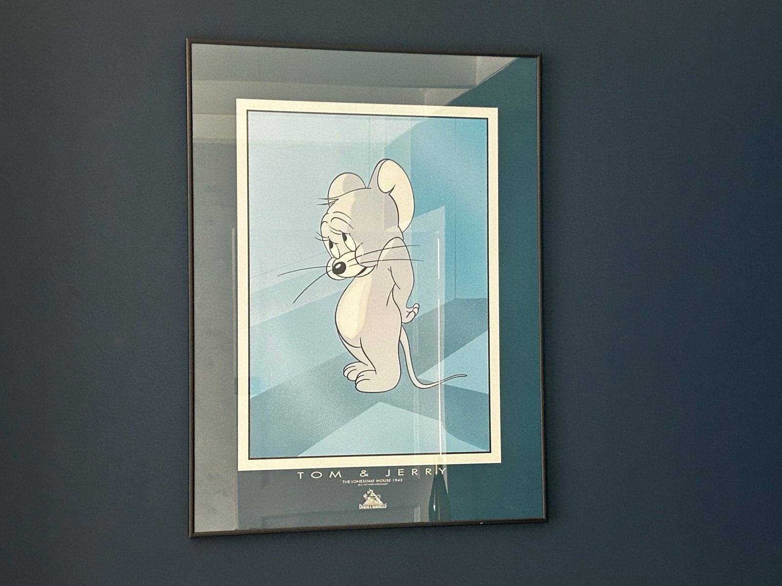 Tom & Jerry 'The Lonesome Mouse 1943' ingelijste print, Nieuw, Ophalen of Verzenden, Print, 75 – 100