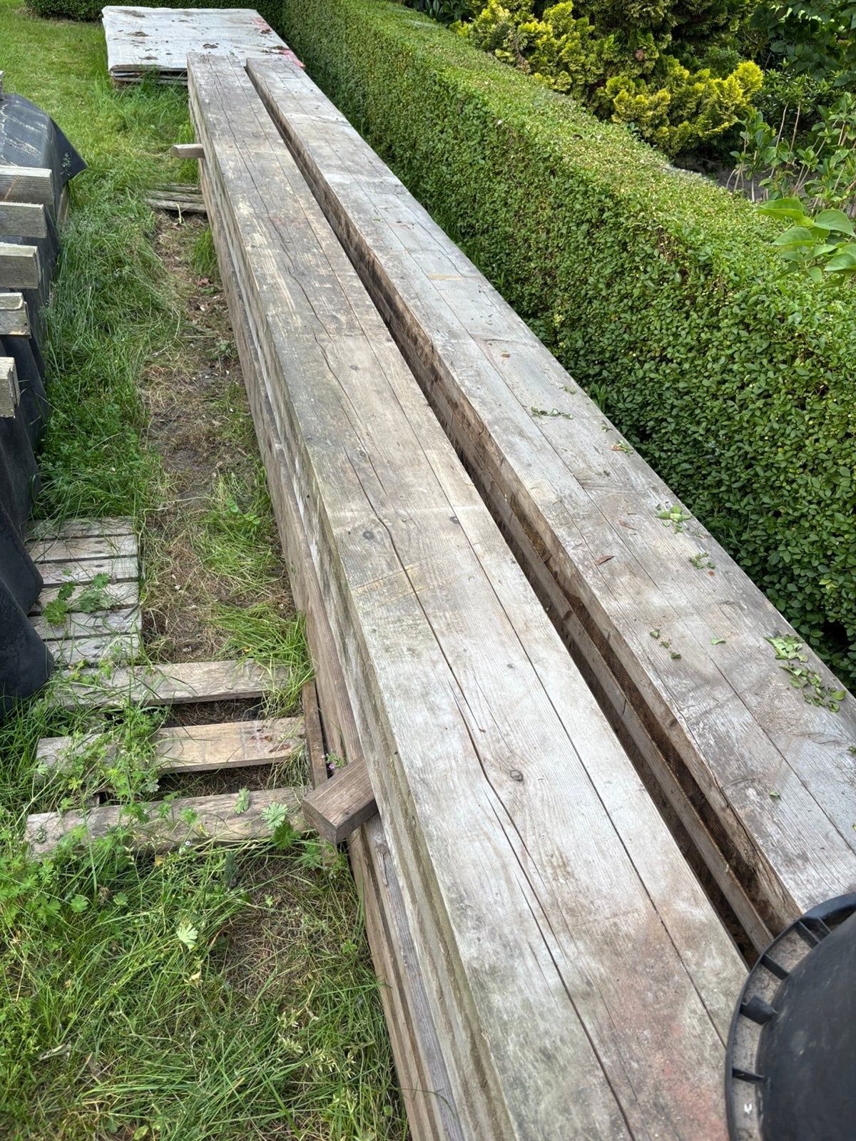 Gelamineerde balken, kopmaat 280x180mm. Lengte 6 meter, Ophalen, Gebruikt, Balk, Vuren