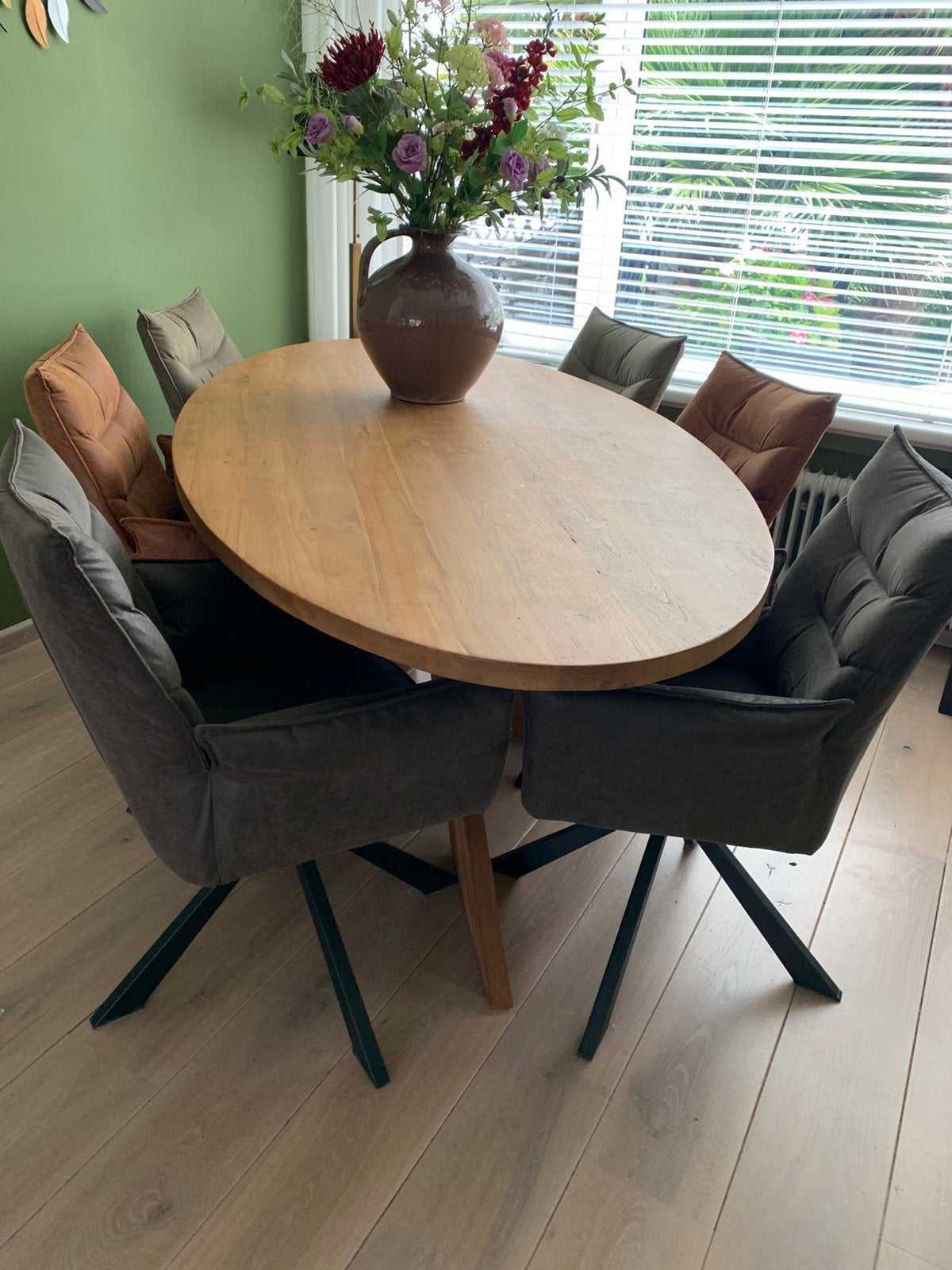 Eetkamer stoelen, Ophalen, Zo goed als nieuw, Grijs, Vijf, Zes of meer stoelen