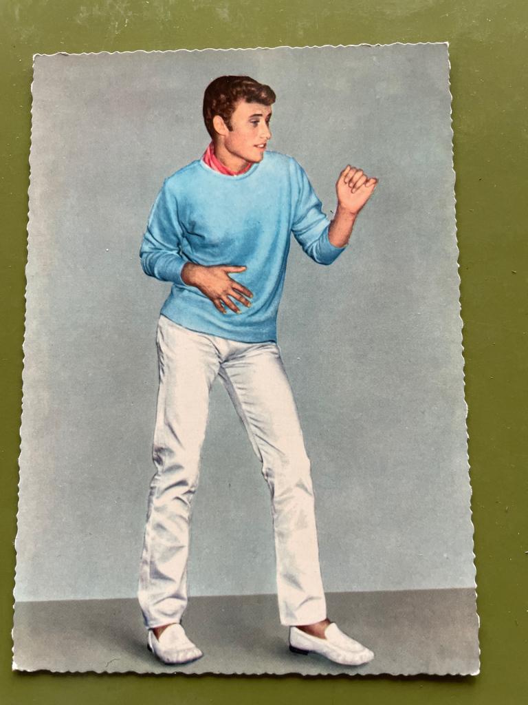 ansichtkaart / kaart van Johnny Hallyday 2., Verzamelen, Ansichtkaarten | Themakaarten, Verzenden, 1960 tot 1980, Sterren en Beroemdheden