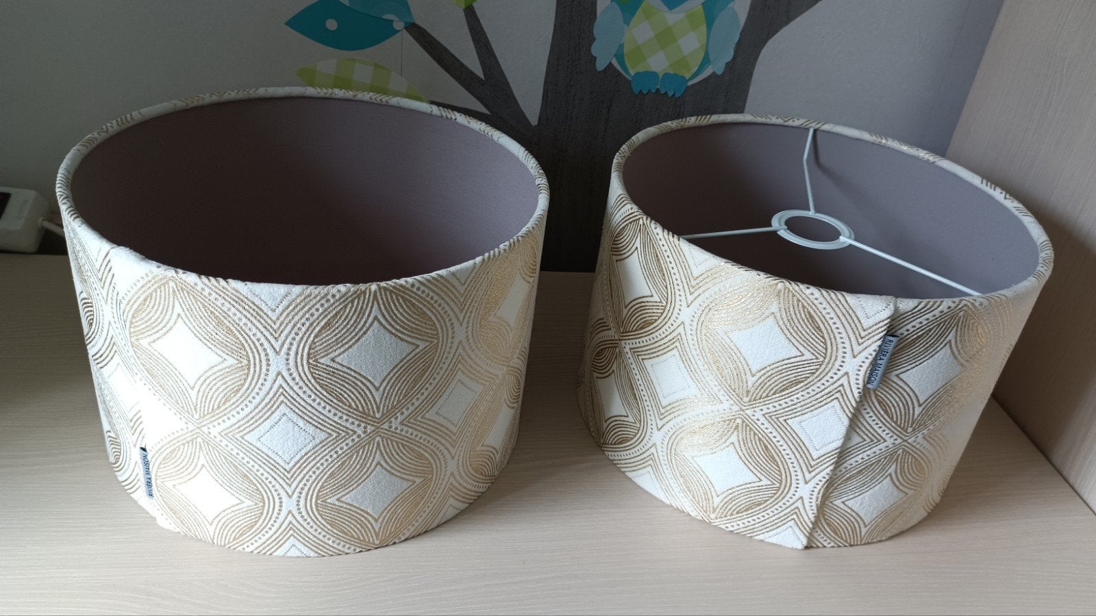 Rivièra Maison lampenkappen - Set van 2, Overige typen, Rond, Ophalen of Verzenden, Zo goed als nieuw