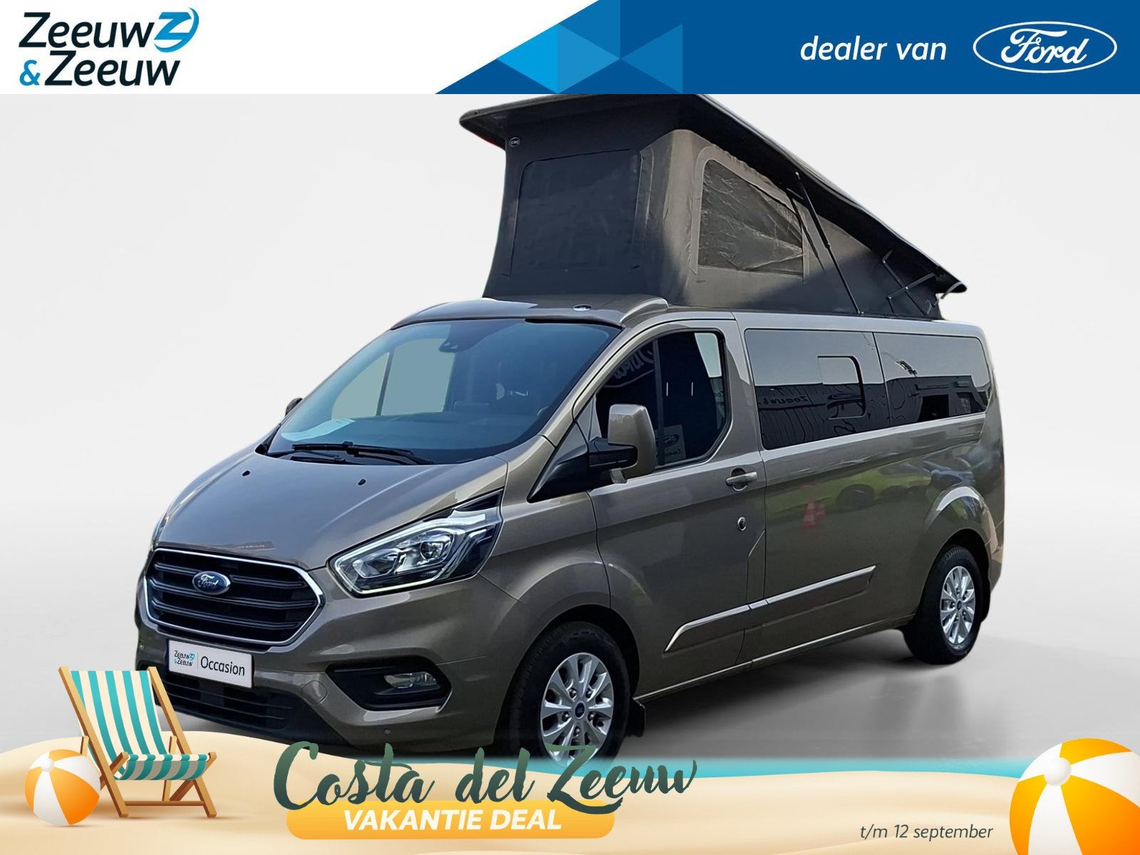 Ford Transit Custom Camper 2.0 TDCI L2H1 Limited | Distribut, Automaat, Buscamper of Camperbus, Startonderbreker, Tot en met 2