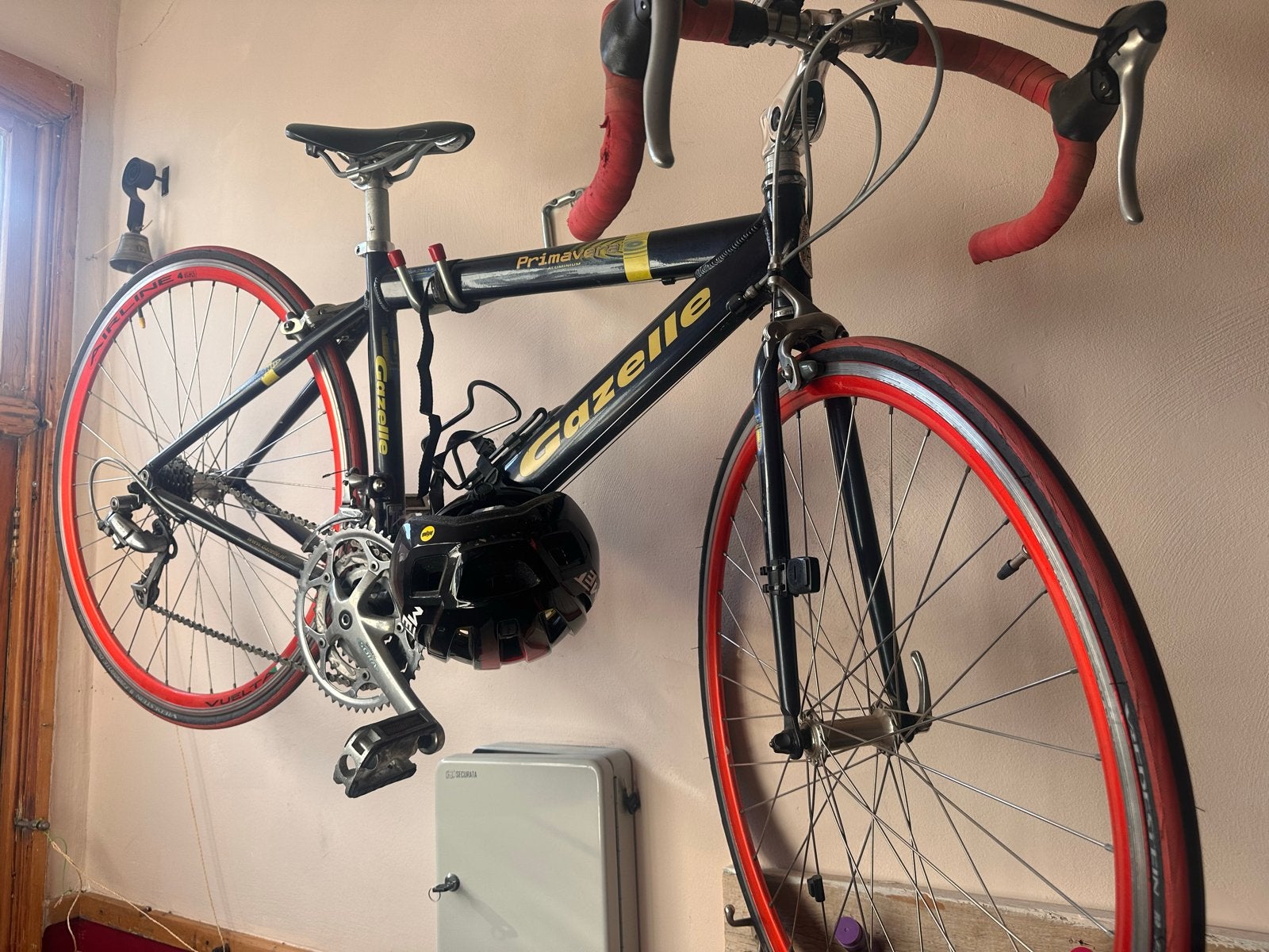 Gazelle Primavera Racefiets - Zwart/Rood, Fietsen en Brommers, Ophalen, 28 inch, Gebruikt, Aluminium