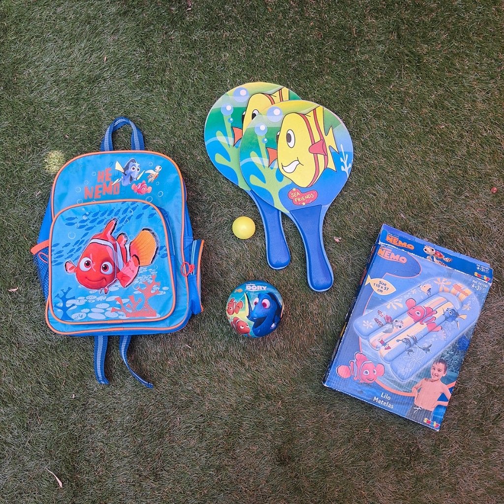 Vrolijke, vintage Disney Finding Nemo strandspeelgoedset, Ophalen, Overige figuren, Zo goed als nieuw, Overige typen