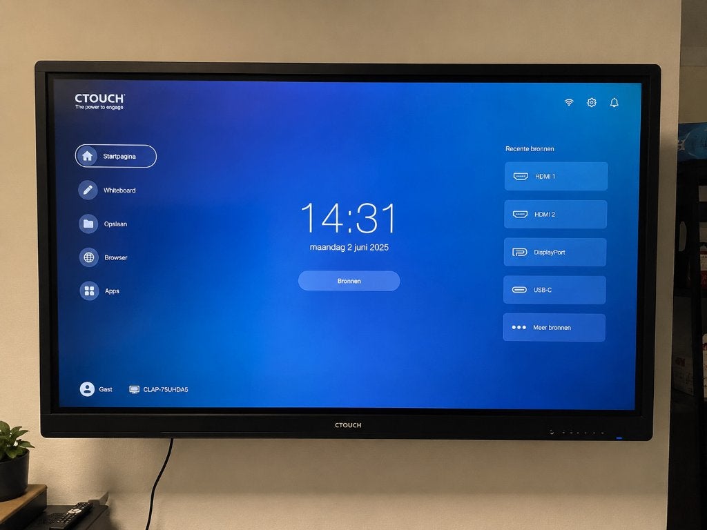 75 inch 4K touchscreen – enorm beeldscherm, Diversen, Ophalen, Gebruikt, Digiboard
