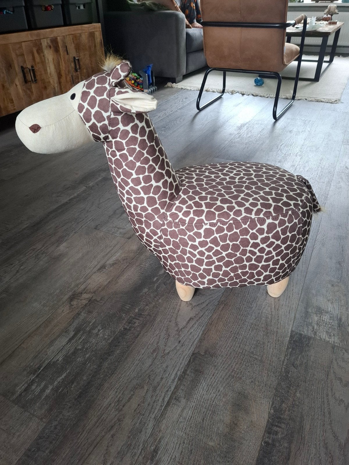 leuke kinderpoef giraffe, Ophalen, Zo goed als nieuw, Rond, Minder dan 50 cm