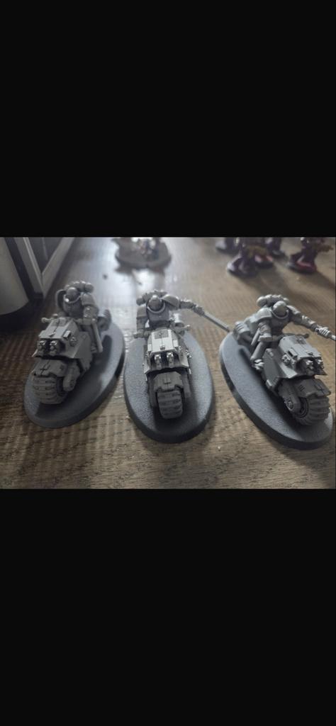 Warhammer 40K Space Marine Outriders (3 stuks), Ophalen of Verzenden, Zo goed als nieuw, Warhammer 40000
