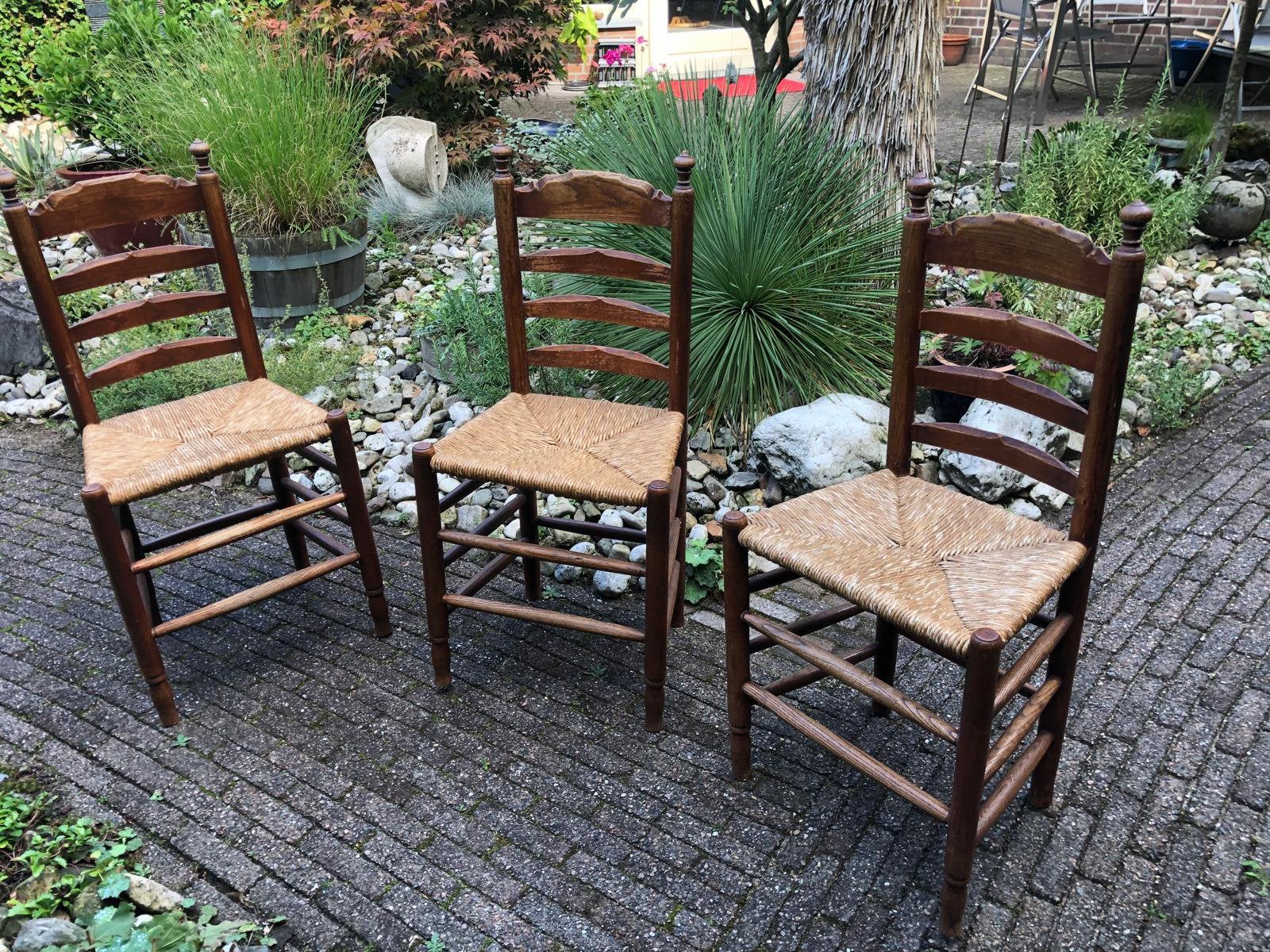 Oud hollandse stoelen 3 stuks, Ophalen, Gebruikt, Hout, Oud hollands