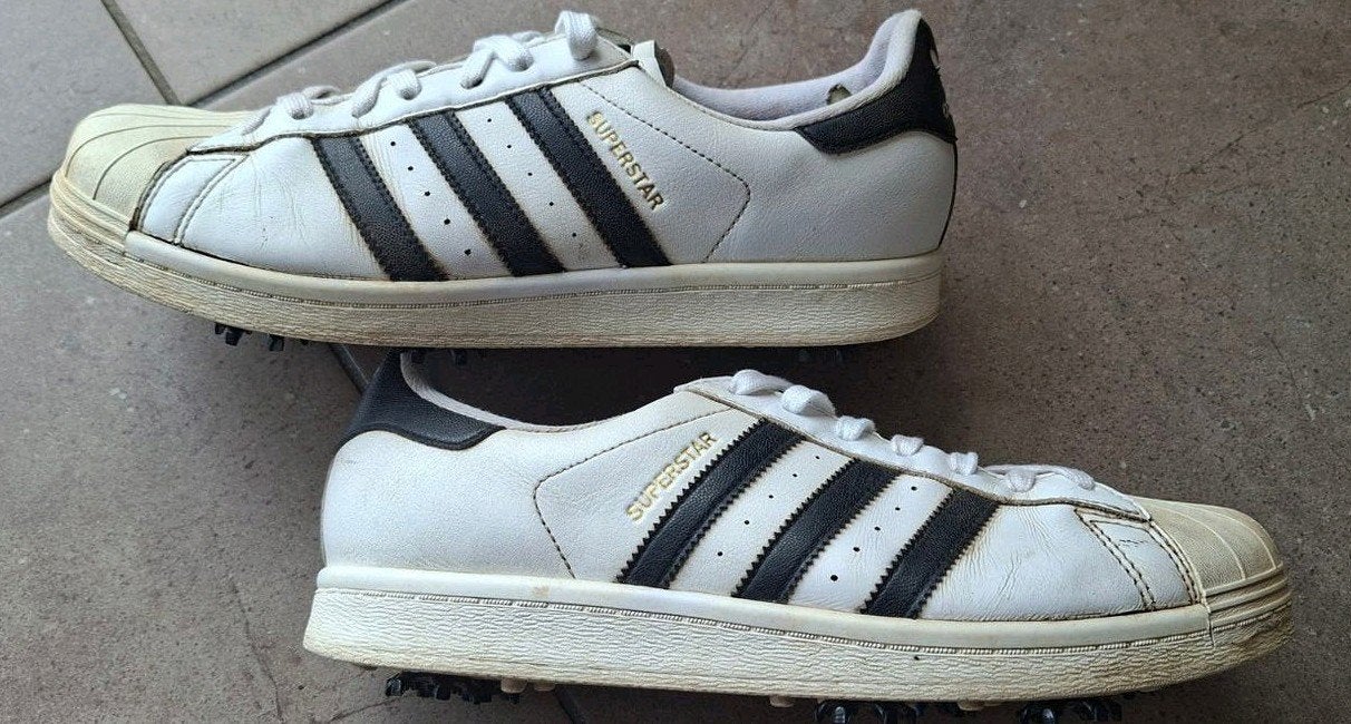 Adidas Superstar Golfschoenen - Maat 43 1/2, Sport en Fitness, Golf, Ophalen of Verzenden, Zo goed als nieuw, Schoenen, Overige merken