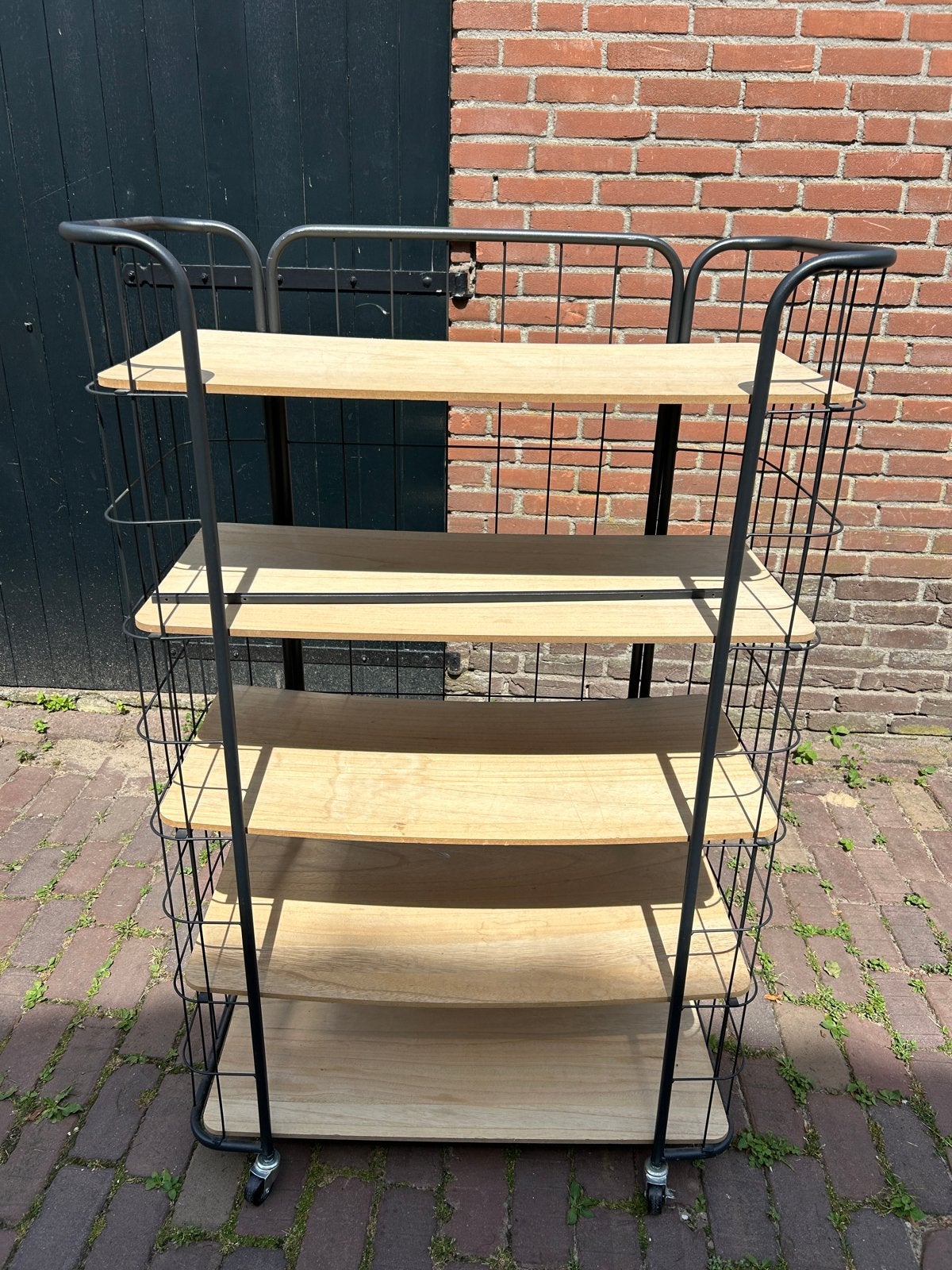 Bakkerskast | Hout+Metaal 132,5 x 82,5 x 40 cm industrieel, Ophalen, Gebruikt