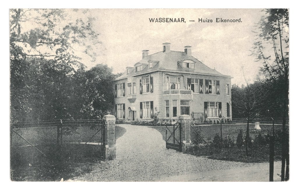 940424	Wassenaar	huize	Eikenoord	1920	postzegel afgeweekt, Ophalen of Verzenden, Voor 1920, Gelopen, Zuid-Holland