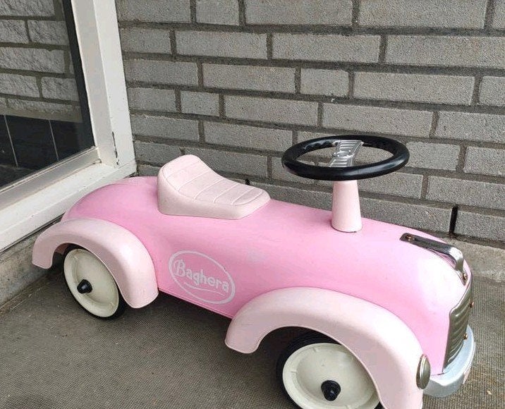 Baghera Pink Speedster loop auto, Ophalen, Zo goed als nieuw, Loopvoertuig