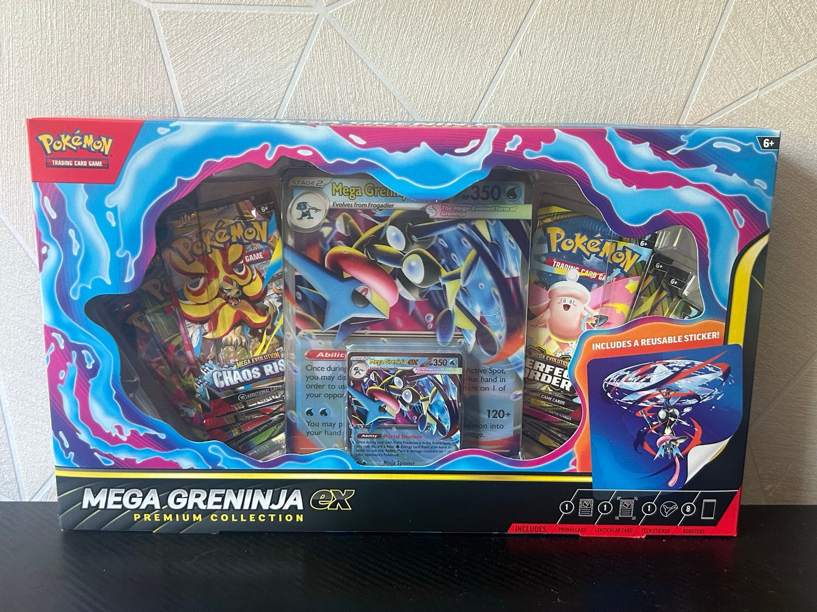 2x Mega greninja ex premium collection, Ophalen of Verzenden, Nieuw, Sleeves of Kaarthoesjes, Foil