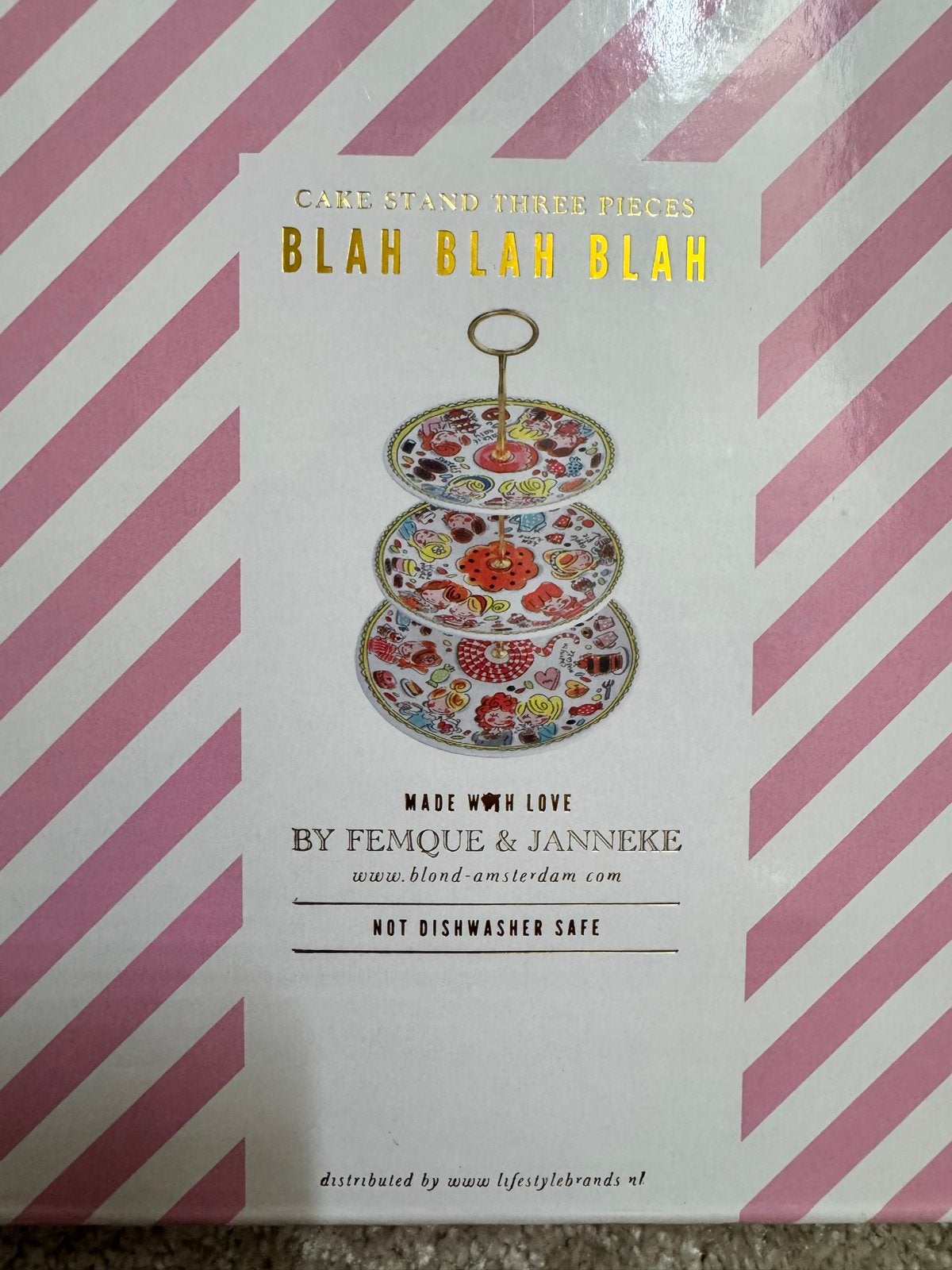 Blond Amsterdam Blah Blah Blah Etagere 3-delig, Huis en Inrichting, Woonaccessoires | Etagères, Ophalen, Nieuw