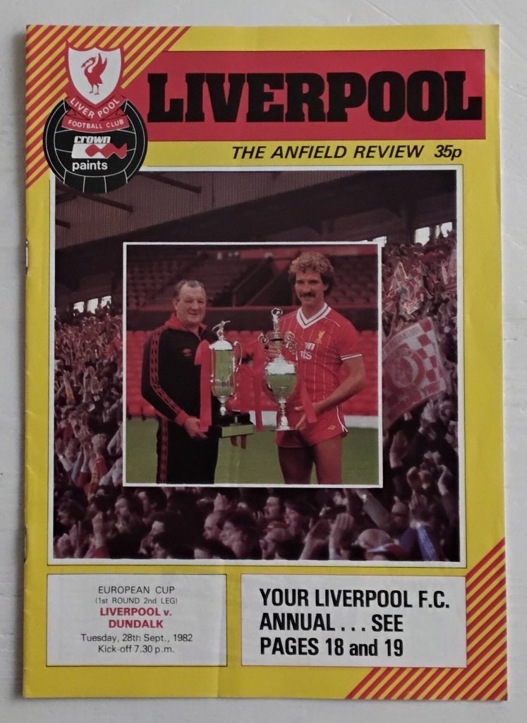 Liverpool FC Anfield Review - Europe Cup 1982, Ophalen of Verzenden, Zo goed als nieuw, Buitenlandse clubs, Boek of Tijdschrift