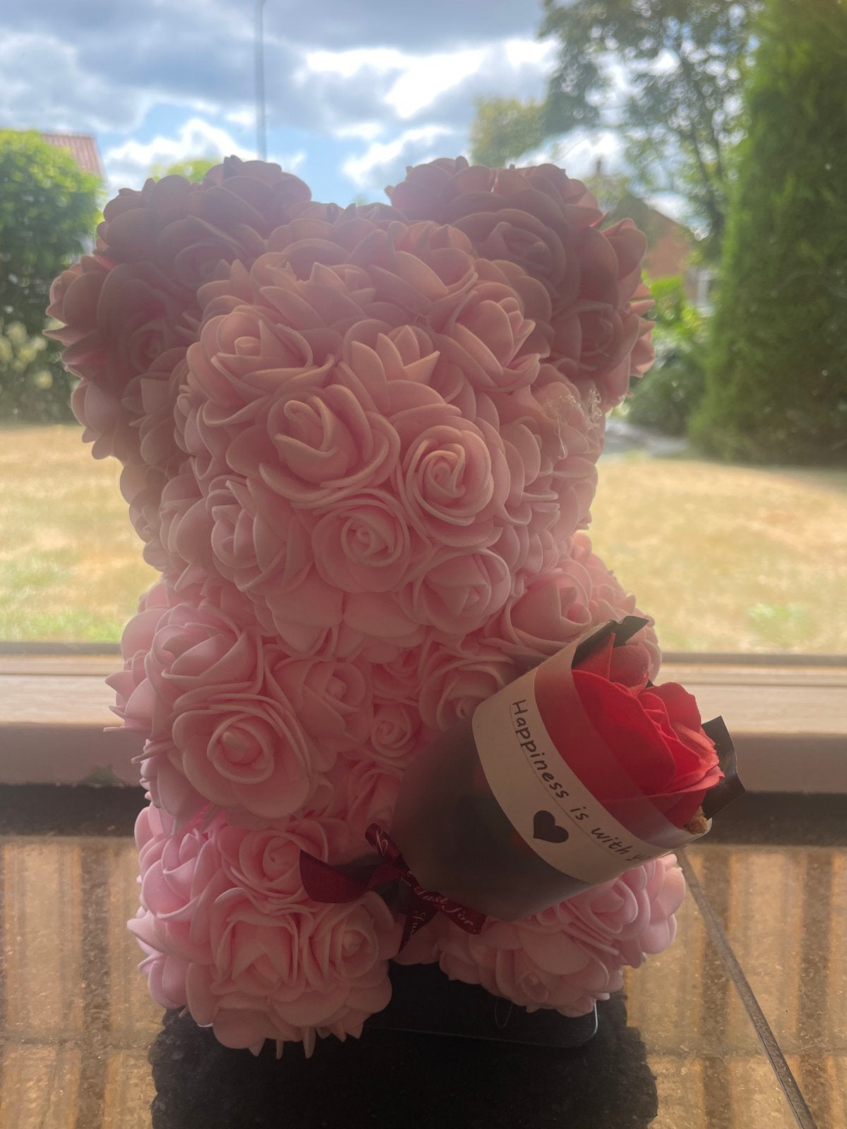 Rozen beertje roze, Ophalen, Binnen, Roze, 24 cm