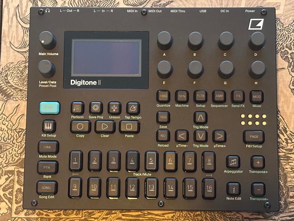 Elektron Digitone II incl. travelcase en 3 sound packs, Overige merken, Zo goed als nieuw, Met koffer of flightcase, Overige aantallen