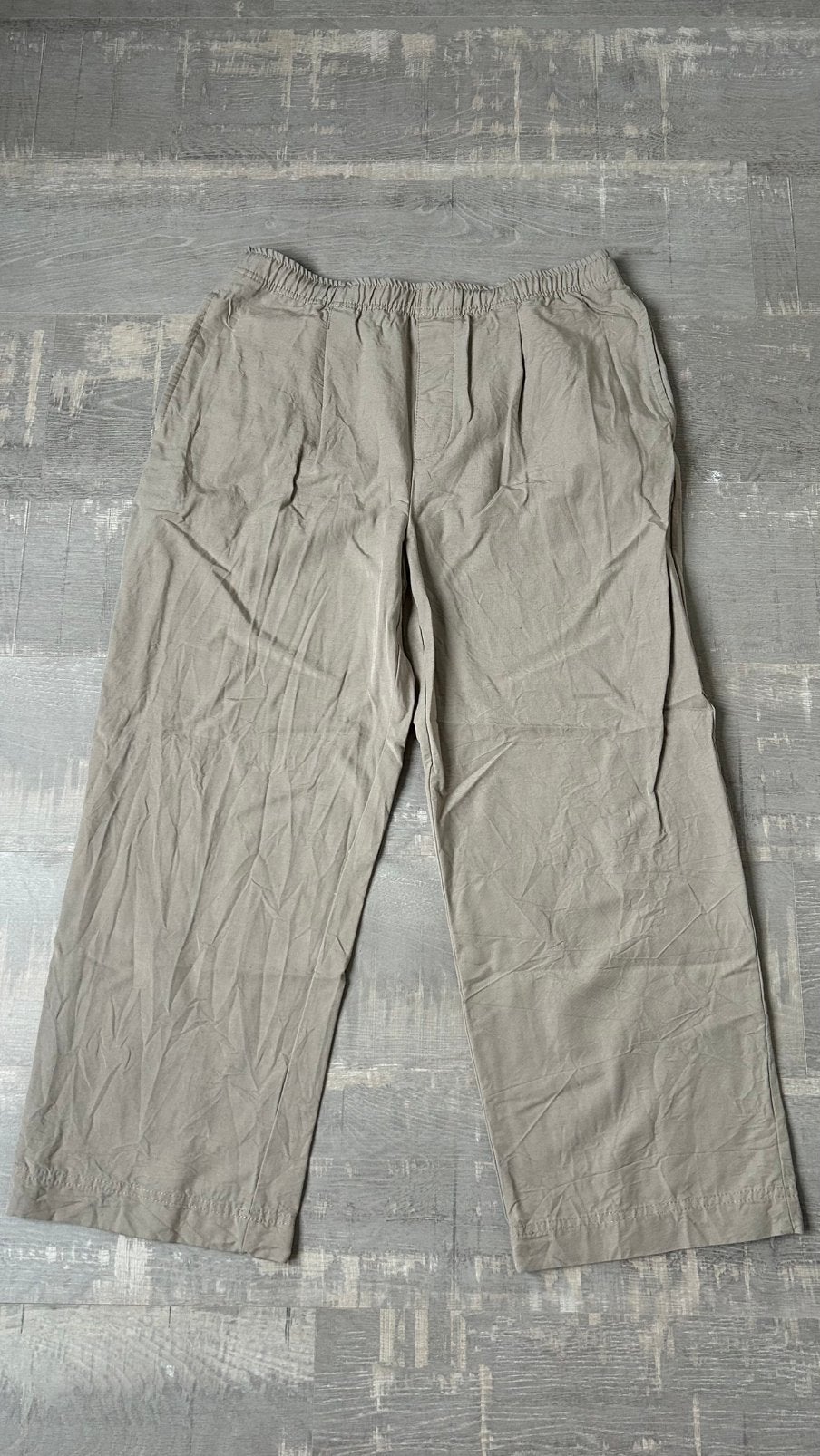 Linnen Zara Broek, Ophalen, Zo goed als nieuw, Maat 48/50 (M), Beige