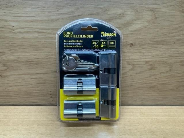 Euro profielcilinder 60mm gelijksluitend 4 dlg., Eddiys, Espel, Nieuw, Info@eddiys.eu