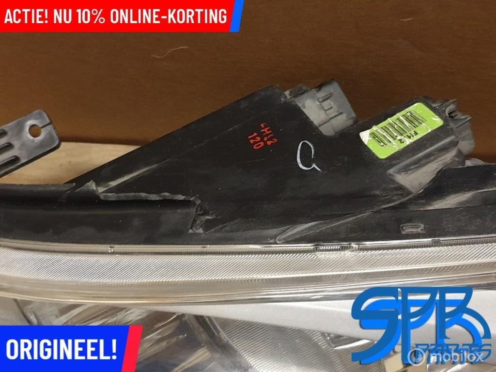 I10 (PA) FACELIFT Koplamp links halogeen origineel '11-'13, Gebruikt, Ophalen of Verzenden, Hyundai, Hyundai