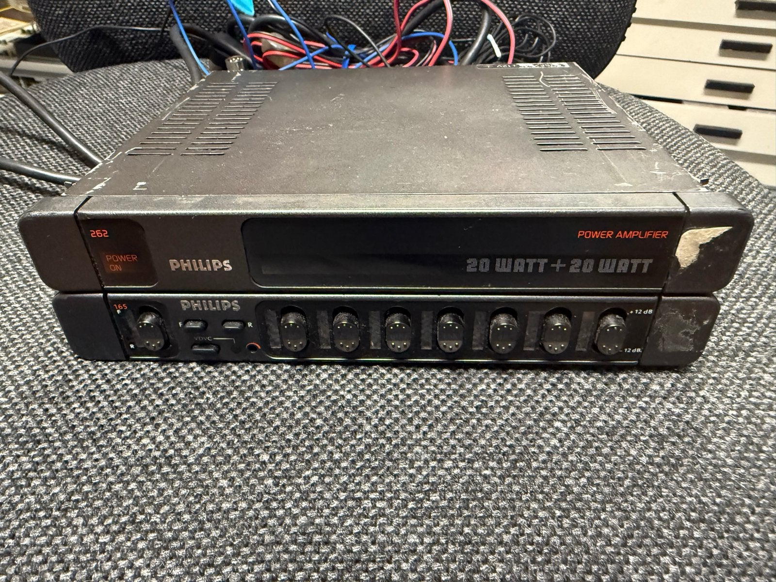 Philips 22AP165 2x20W en 22AP262 versterker en equalizer, Ophalen of Verzenden, Gebruikt