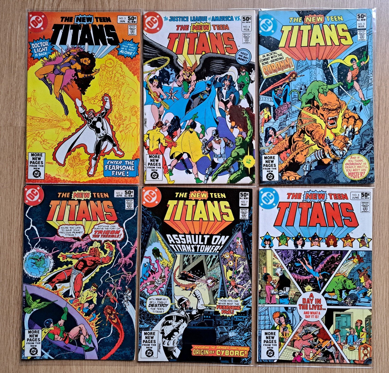 New Teen Titans nrs 3 t/m 8, Boeken, Gelezen, Amerika, George Perez, Ophalen of Verzenden