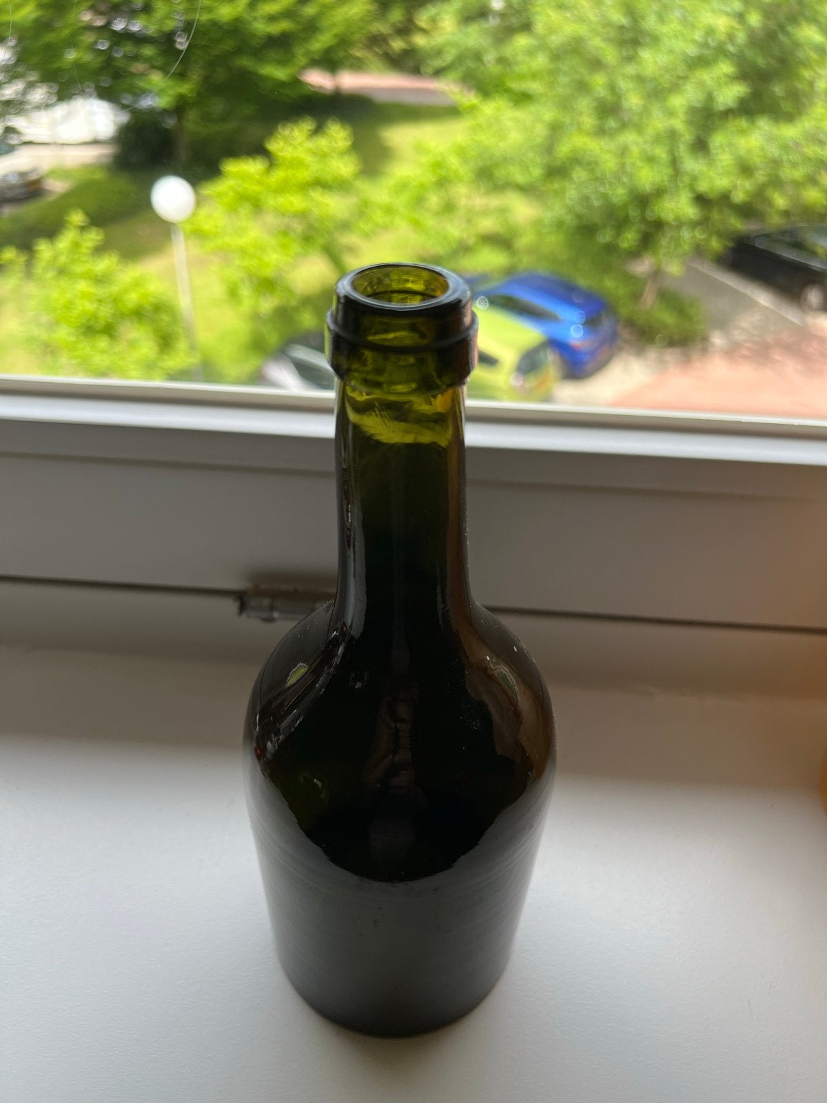Antieke Groene Glazen Fles, Ophalen of Verzenden