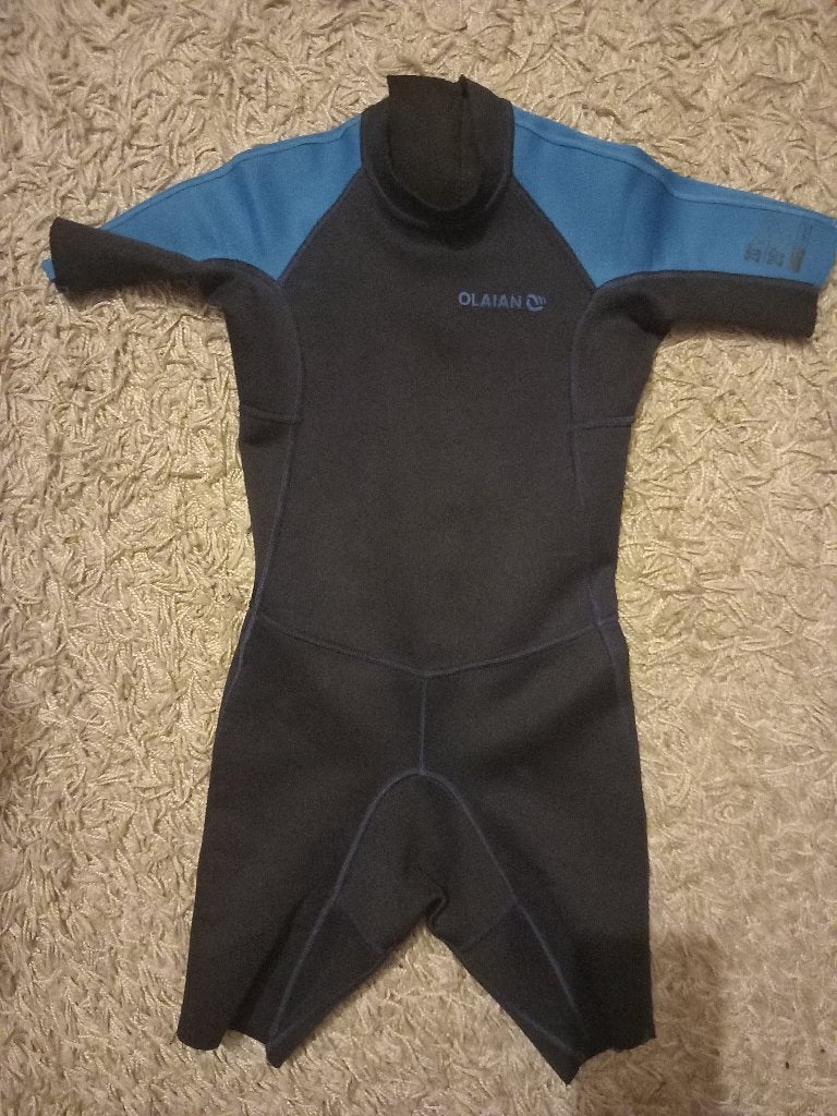 Kinderkleding wetsuit 122-128, Olaian, Jongen of Meisje, Badpak, Zo goed als nieuw