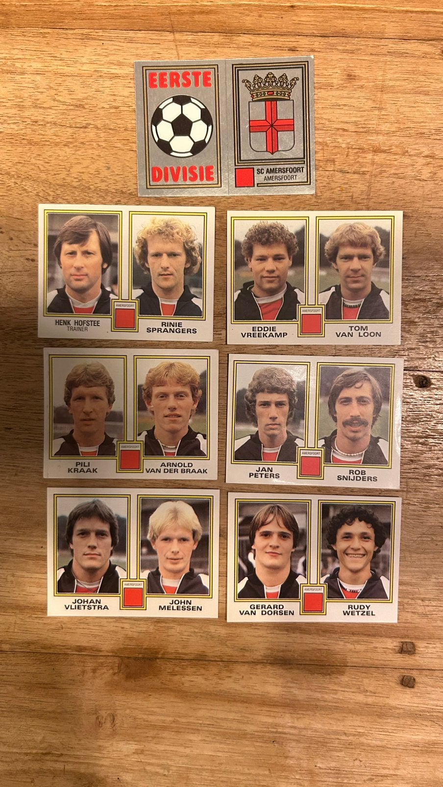 Panini Voetbal 81 plaatjes SC Amersfoort 7x, Verzenden, Zo goed als nieuw, Meerdere plaatjes